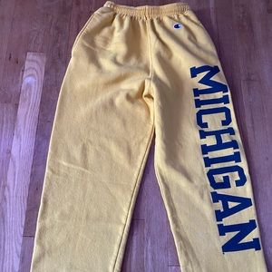 University Of Michigan Yellow Sweatpants